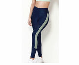 Navy Mint Racer Stripe Legging by Protokolo Activewear