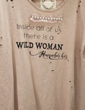 Put on Some Lipstick & Pull Yourself Together Distressed Tee By A Rare Bird