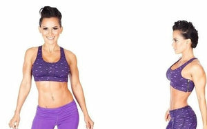 Purple Fishnet Bra with Swarovski Crystals by Body Rock Sport