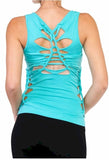 Weave Back Unlined Knit Tank Top