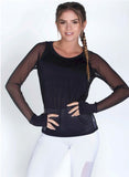 The Virginia Vero Long Sleeve Mesh Top