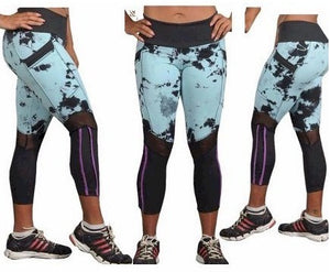 Women's Tie Dye Zip Fitness Legging with Cell Phone Pocket